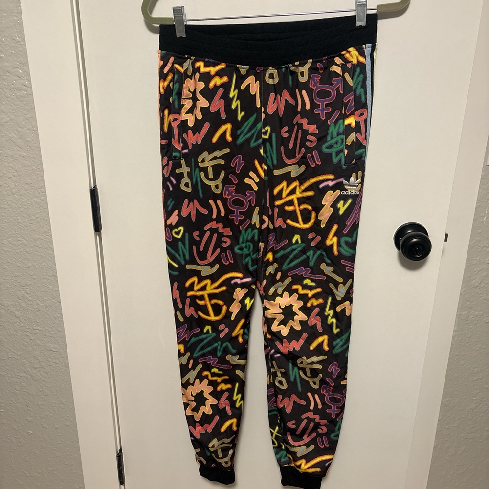 Adidas Multicolor Y2K Graffiti Print Jogger Pants